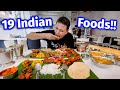 $100 South Indian Food - GIANT 19 ITEMS THALI | Chettinad (Tamil Nadu) Crab Curry!