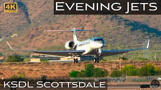 Evening Activity at Scottsdale (4K) | Plane Spotting | [KSDL\SCF]