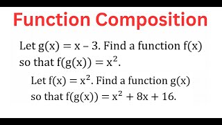 Finding f(x) & g(x) From Given COMPOSITE Functions (2 Of 2)