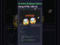 🎯 Archery Bullseye Game Using HTML CSS JavaScript #coding #html #css #javascript