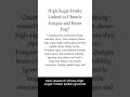 High Sugar Intake Linked to Chronic Fatigue and Brain Fog?