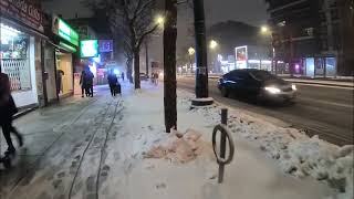 Snowy Streets at Night: A Peaceful Chaos