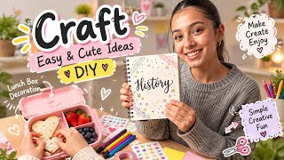 ✨🌸 Easy & Cute Craft Ideas | DIY Lunch Box & Study Notebook 📚💖| FT  🌸CRAFTORA GEMS 