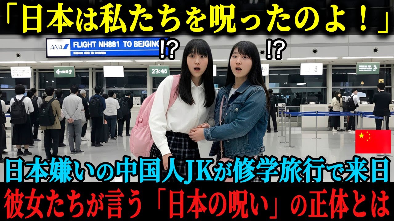 「日本は私たちに呪いをかけたんだ！」修学旅行先が日本で大激怒の中国人JKが空港で絶叫、見下していたはずの日本到着たった3分で失神する事態に