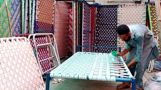 Easy Technique of Weaving Cot | How to make Artistic Nylon Rope Weaving Cot Easily