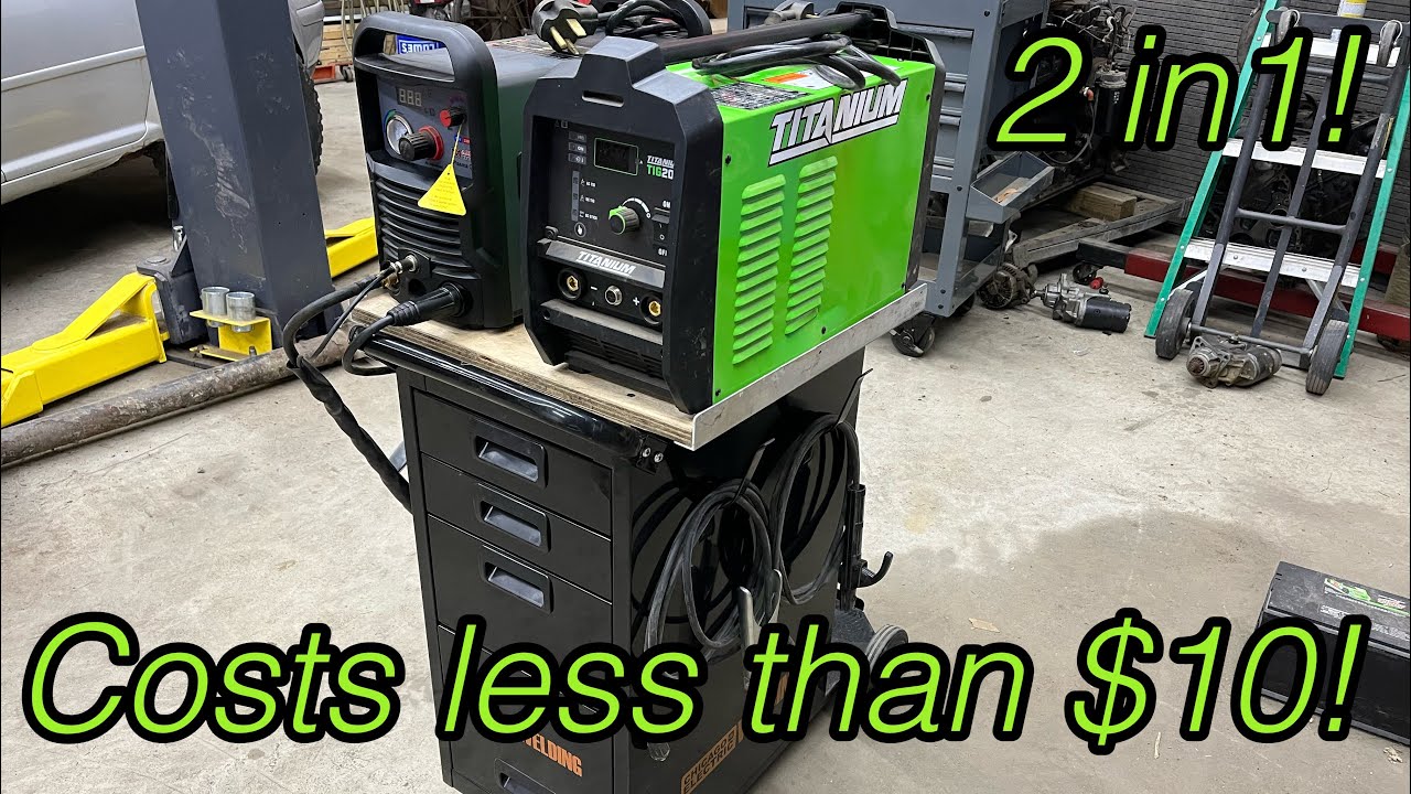 Modifying a Harbor Freight welding cart to hold two machines YouTube