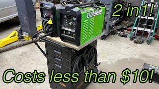 Modifying a Harbor Freight welding cart to hold two machines