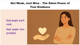 Not Weak, Just Wise – The Silent Power of True Kindness
