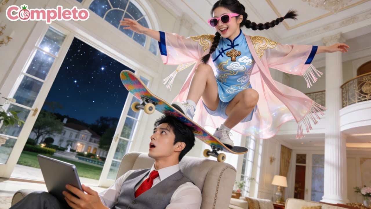 CEO acostumbrado a chicas elegantes, su esposa rebelde juega skate sobre su cabeza. ¡Se rinde!