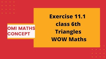 Exercise 11.1 solution class 6th WOW Maths