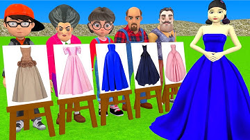 Scary Teacher 3D vs Squid Game Choose Beautiful Princess Dress vs Dressing Room 5 Times Challenger