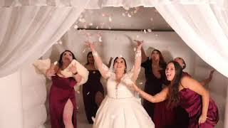 Wedding Bounce House Rose Petal Toss