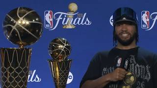 Jalen Brunson and KAT interview after winning NBA Championship