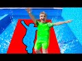 Jumping Through IMPOSSIBLE Shapes into Backyard Pool! Sharer Family Vacation $10,000 Challenge