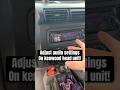 How To Change Your Kenwood Stereo Audio Settings Kenwood Stereosettings Audio Caraudio