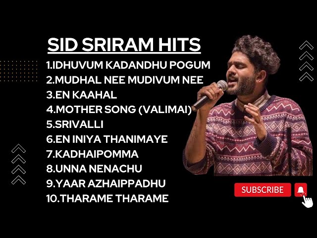 Sid Sriram Melody Hits 3 | sid sriram melody songs collection | Sid Sriram Songs Jukebox|Tamil Songs class=
