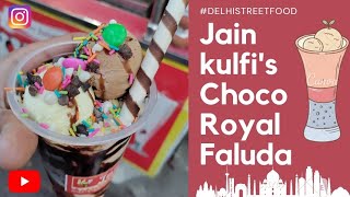 Royal Choco Rabri Kulfi Faluda At Jain Kulfi Delhi & Indian Street Food Tongue Twisters Food