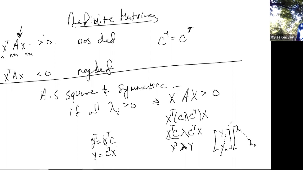 Lecture 7 Eigenvalues and Eigenvectors Definite Matrices - YouTube