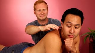 Guy Friends Massage Each Other For The First Time