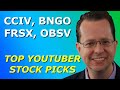 CCIV, BNGO, FRSX, OBSV - Top YouTuber Stock Picks for Tuesday, January 19, 2021 - Part 1
