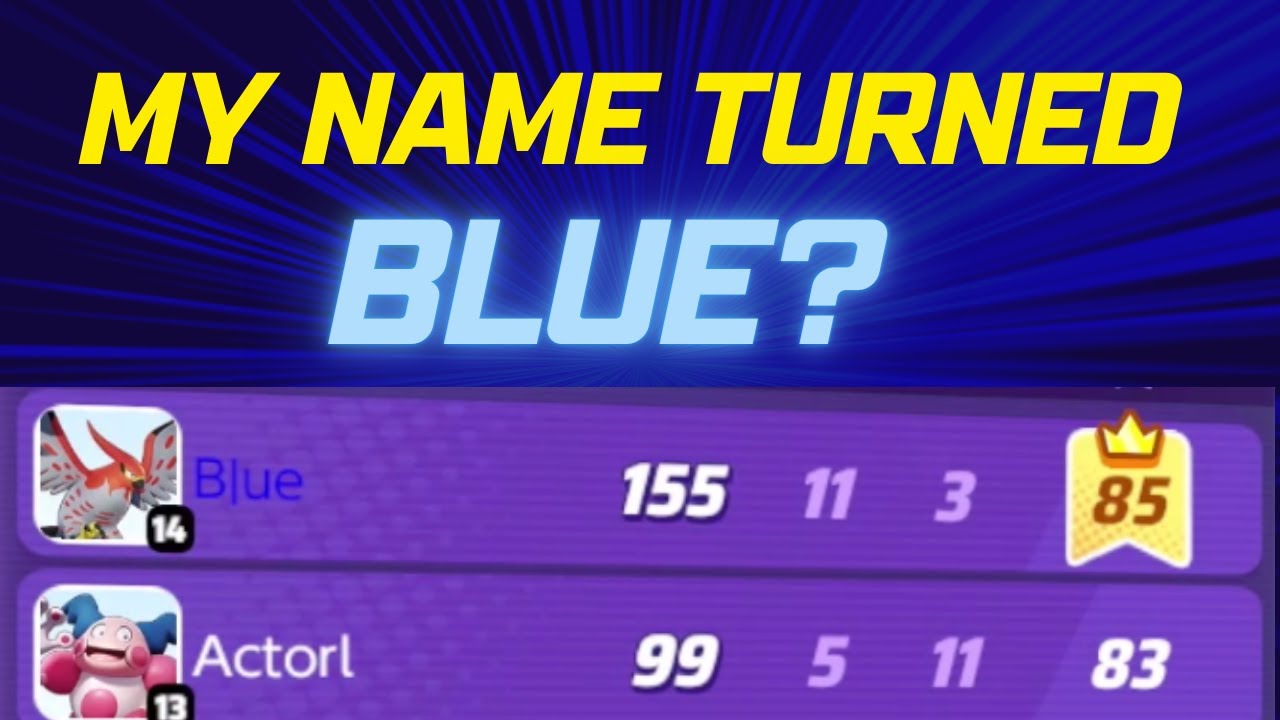 Change your name BLUE without hax Pokemon Unite YouTube