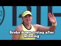 Mirra Andreeva Exhausted Breaks down crying after winning her match against Anna Bondar in Madrid 