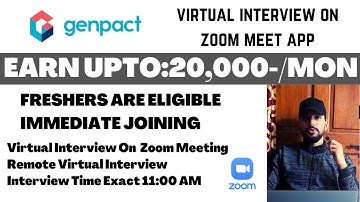 Genpact Virtual Interview Tomorrow On Zoom Meeting App