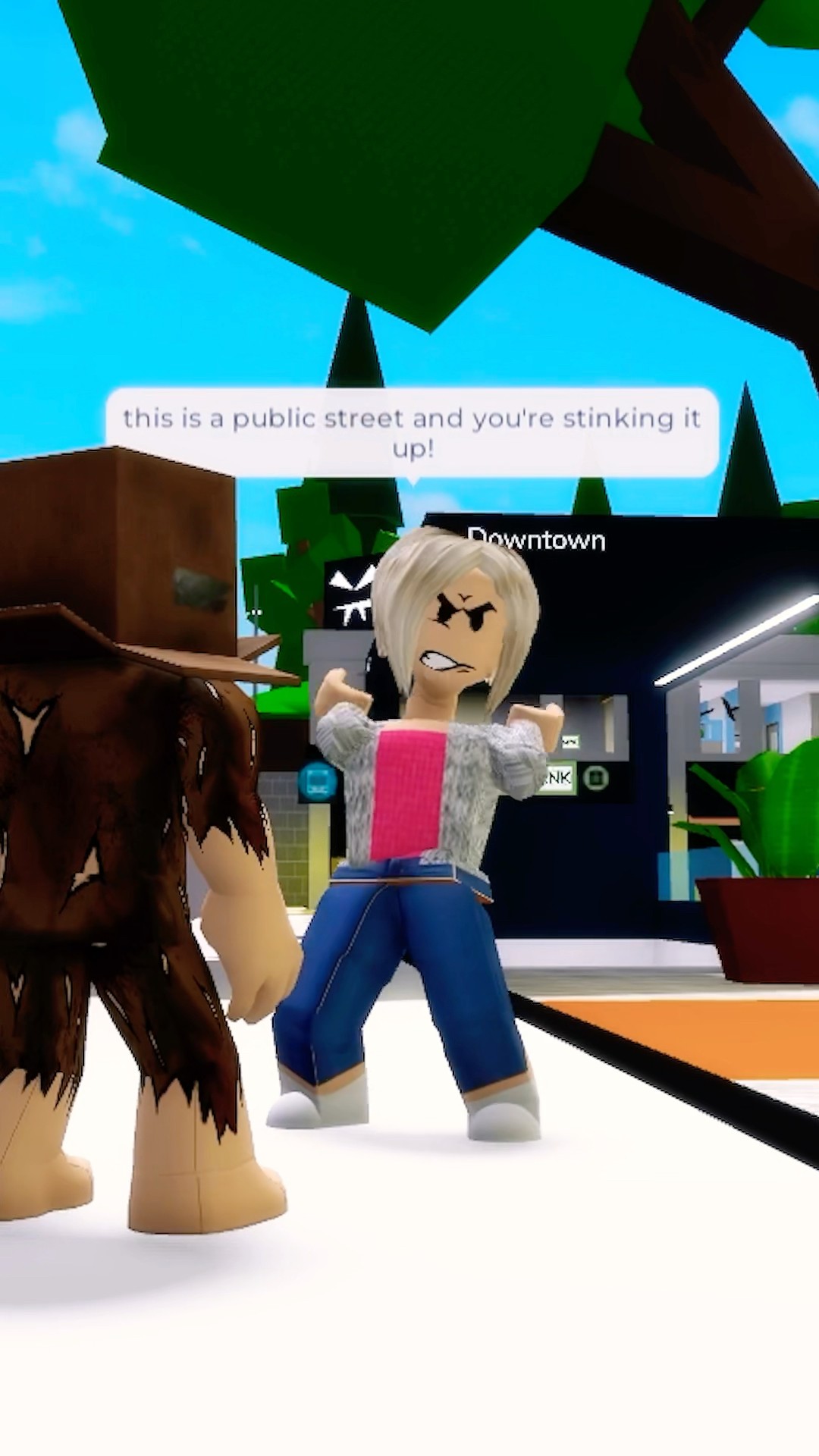 EVIL KAREN ABUSED KID WITH BOX ON HIS HEAD #shorts #roblox #brookhaven #brookhavenrp