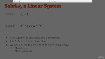 10. Solving a Linear system Using Numpy