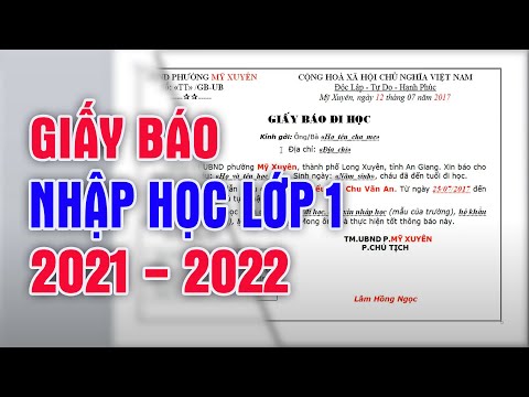 PTH│Hướng dẫn Trộn thư Giấy báo nhập học Lớp 1