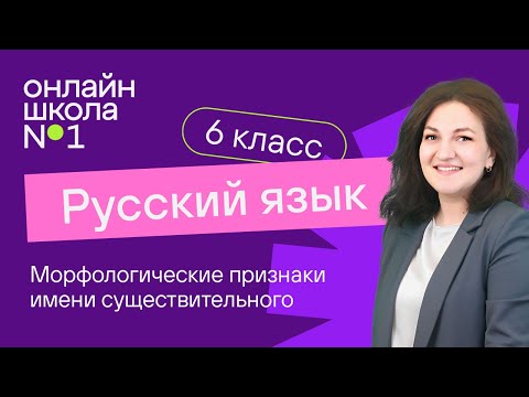 Морфологические признаки имени существительного. Видеоурок 5. Русский язык 6 класс