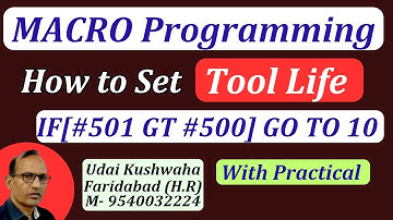 How to Set Tool Life in CNC & VMC | Macro Programming | how to create alarm in machine
