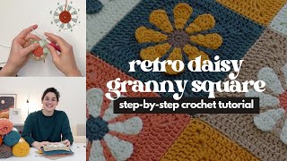 Beginner's Guide: How to Crochet a Retro Daisy Granny Square (StepbyStep Tutorial)