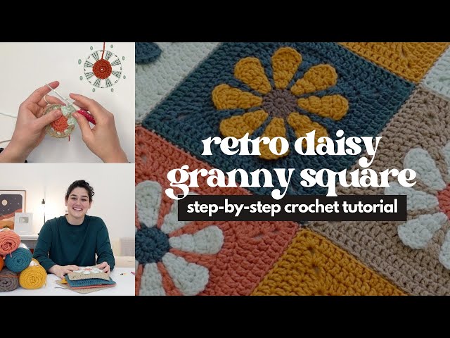 Beginner's Guide: How to Crochet a Retro Daisy Granny Square (Step-by-Step Tutorial) class=