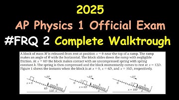 AP Physics 1 2025 FRQ 2 Walkthrough | Full Solution  A block of mass M is released from rest at pos