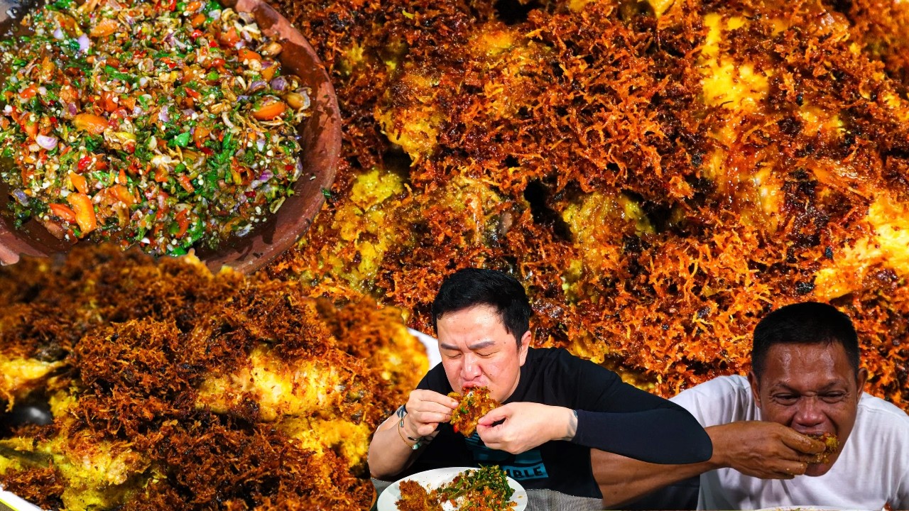 WOW,,AYAM GORENG KELAPA AMA SAMBAL PECAK MEDAN,BULLDOZER BANJIR KERINGAT !!
