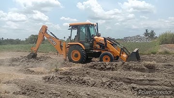 JCB Backhoe Machine Loading Stone in Tractor - JCB Machine Video Part - 1 | Mahendra King