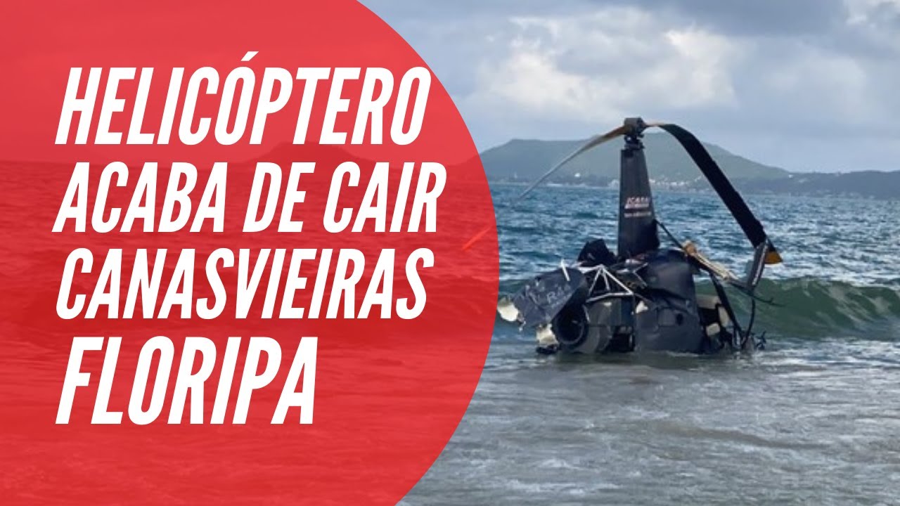 Helicóptero cai em Canasvieiras - Florianópolis