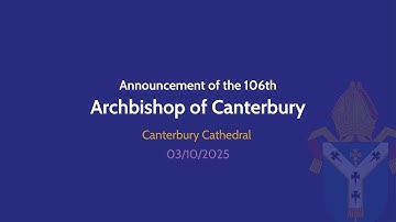 Announcement of Bishop Sarah Mullally to become the Next Archbishop of Canterbury
