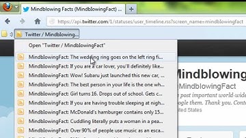 Firefox - Twitter RSS Feeds