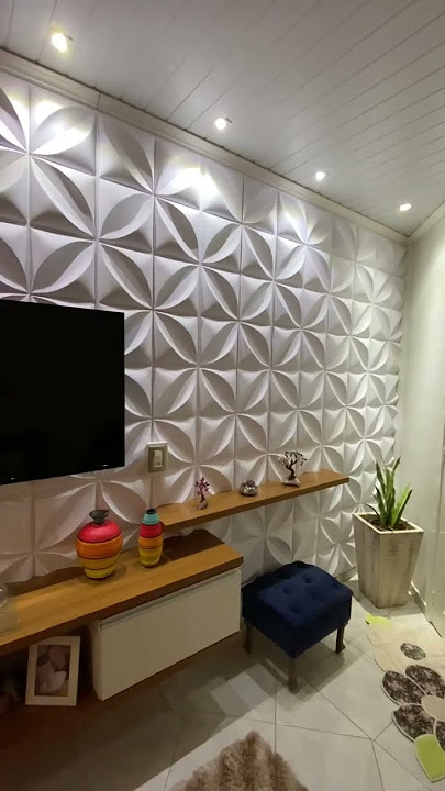 Placas Revestimento 3d plástico - modelo pétalas