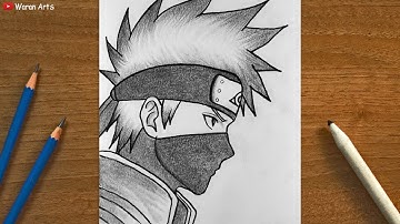 How to Draw Kakashi Hatake (Naruto) - Step by Step Pencil Sketch | Easy Tutorial for Beginners