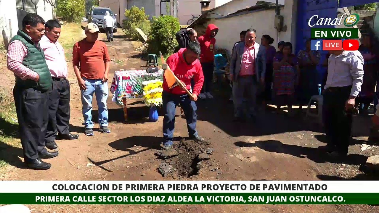 COLOCACION DE PRIMERA PIEDRA EN PRIMERA CALLE SECTOR LOS DIAZ ALDEA LA VICTORIA