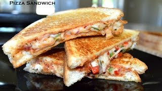 Pizza Sandwich Recipe|  Grilled Cheese Sandwich | Easy Anytime Meal Sandwich Recipe