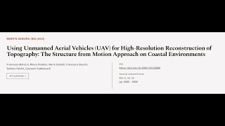 Using Unmanned Aerial Vehicles (UAV) for High-Resolution Reconstruction of Topography... | RTCL.TV
