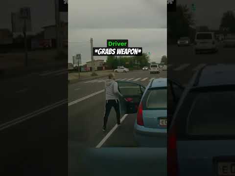 Karen Gets Karma From Driver For Punching Window #shorts thumbnail