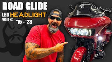 Road Glide Headlight Install, Ride, and Review HogWorkz Dual Visionz