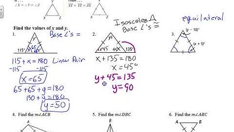 Unit 4 Lesson 5 Isosceles and Equilateral Triangles