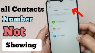 Contact number not showing in mobile - Contacts not showing in contact list