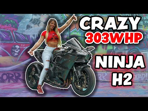Girl Rides 300HP Ninja H2 *CRAZY*